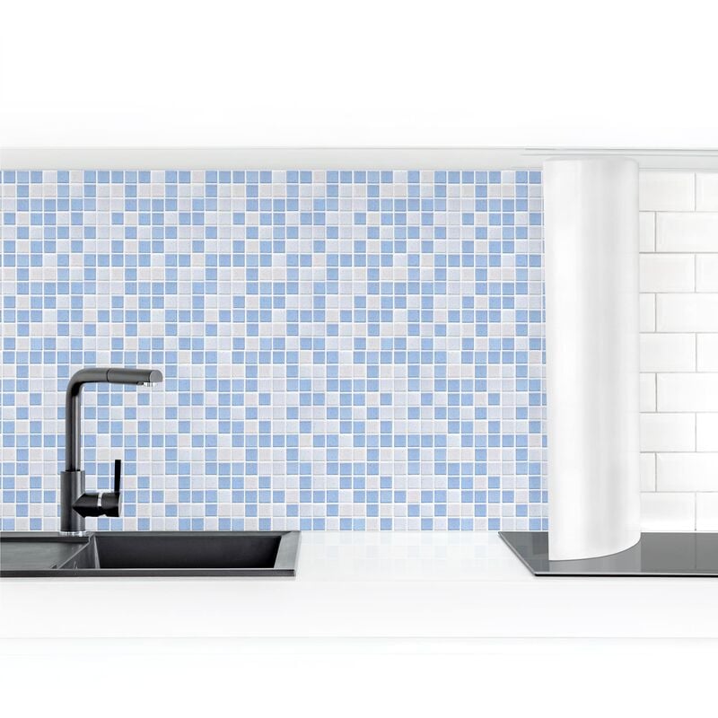 

Revestimiento pared cocina - Mosaic Tiles Light Blue Dimensión LxA: 70cm x 300cm Material: Premium