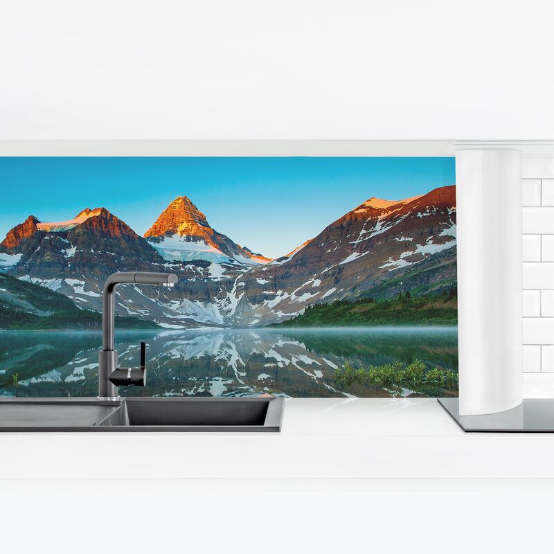 

Revestimiento pared cocina - Mountain Landscape At Lake Magog In Canada Dimensión LxA: 100cm x 350cm Material: Premium