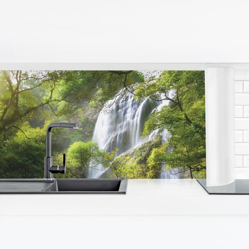 Bilderwelten - Revestimiento pared cocina - Mountain Stream Dimensión LxA: 80cm x 280cm Material: Magnético