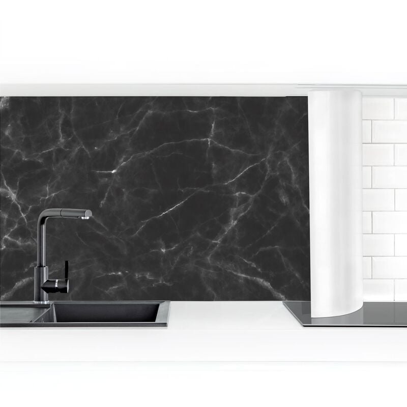 

Revestimiento pared cocina - Nero Carrara Dimensión LxA: 50cm x 350cm Material: Premium