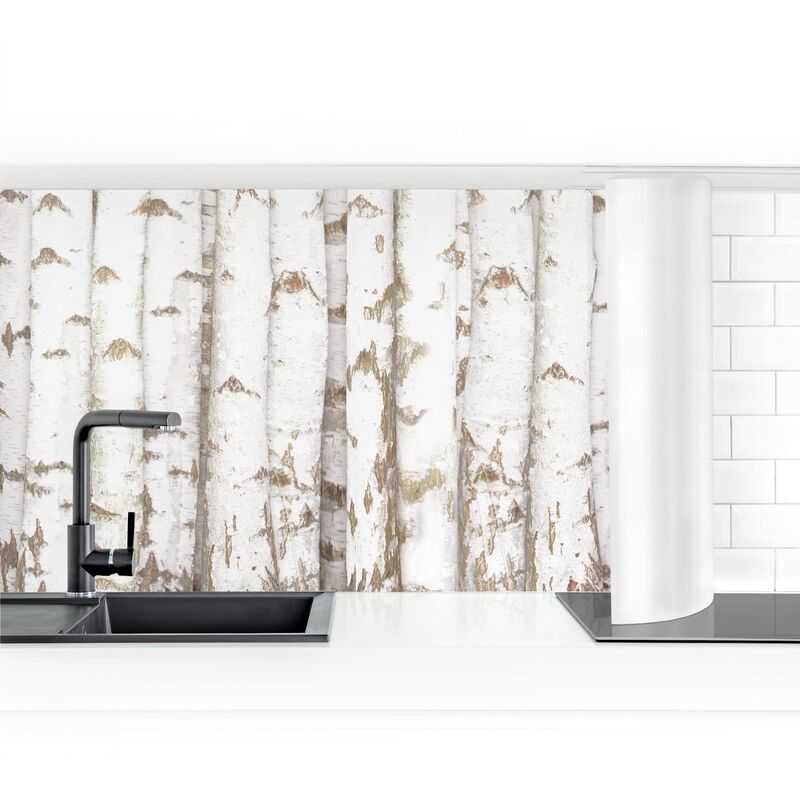 

Bilderwelten - Revestimiento pared cocina - No.YK15 Birch Wall I Dimensión LxA: 70cm x 300cm Material: Smart