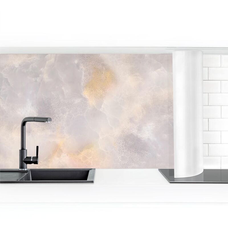 

Revestimiento pared cocina - Onyx Marble Dimensión LxA: 80cm x 350cm Material: Premium
