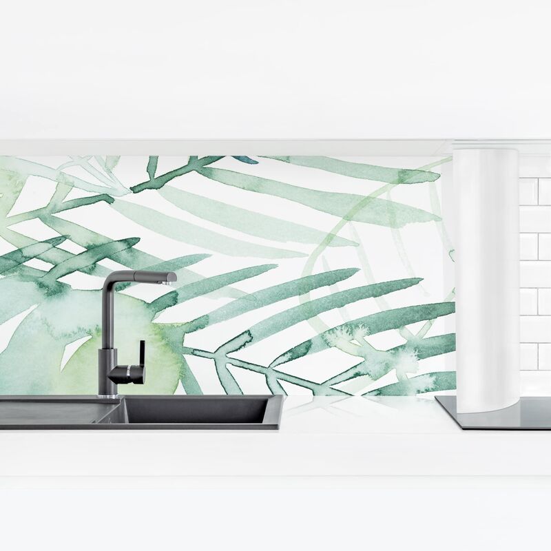 

Bilderwelten - Revestimiento pared cocina - Palm Pieces I Dimensión LxA: 100cm x 350cm Material: Premium
