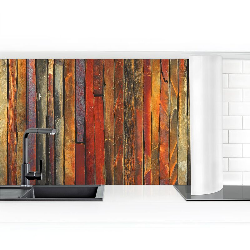 

Bilderwelten - Revestimiento pared cocina - Pile Of Planks Dimensión LxA: 70cm x 250cm Material: Premium