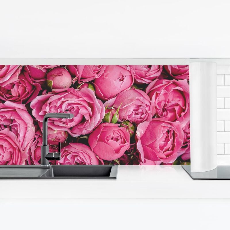 

Revestimiento pared cocina - Pink Peonies Dimensión LxA: 60cm x 210cm Material: Smart