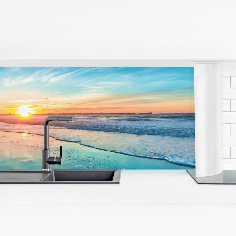 

Bilderwelten - Revestimiento pared cocina - Romantic Sunset By The Sea Dimensión LxA: 40cm x 140cm Material: Smart