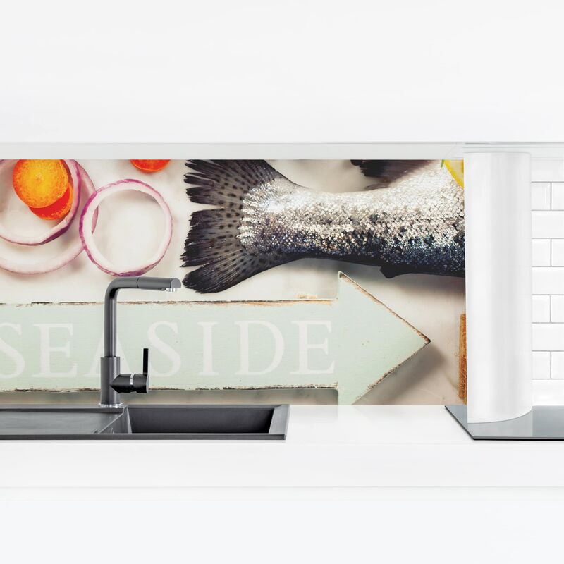 

Revestimiento pared cocina - Seaside Dimensión LxA: 90cm x 315cm Material: Premium