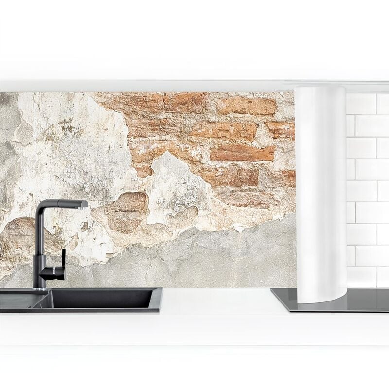 

Bilderwelten - Revestimiento pared cocina - Shabby Brick Wall Dimensión LxA: 60cm x 300cm Material: Smart