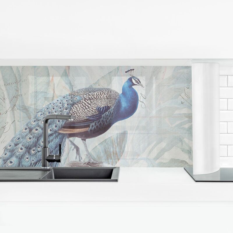 

Revestimiento pared cocina - Shabby Chic Collage - Peacock Dimensión LxA: 50cm x 175cm Material: Smart