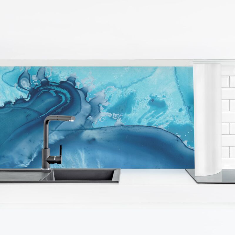 

Revestimiento pared cocina - Splash Wave III Dimensión LxA: 90cm x 315cm Material: Premium