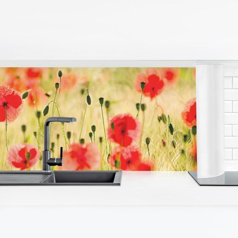 

Revestimiento pared cocina - Summer Poppies Dimensión LxA: 100cm x 350cm Material: Premium