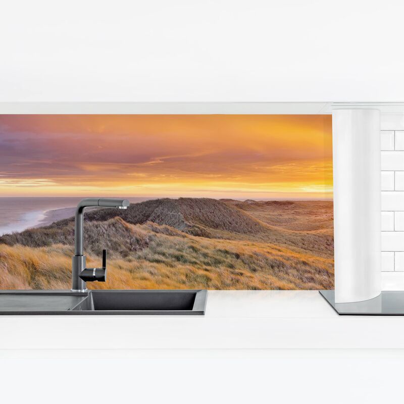 

Revestimiento pared cocina - Sunrise On The Beach On Sylt Dimensión LxA: 50cm x 175cm Material: Premium