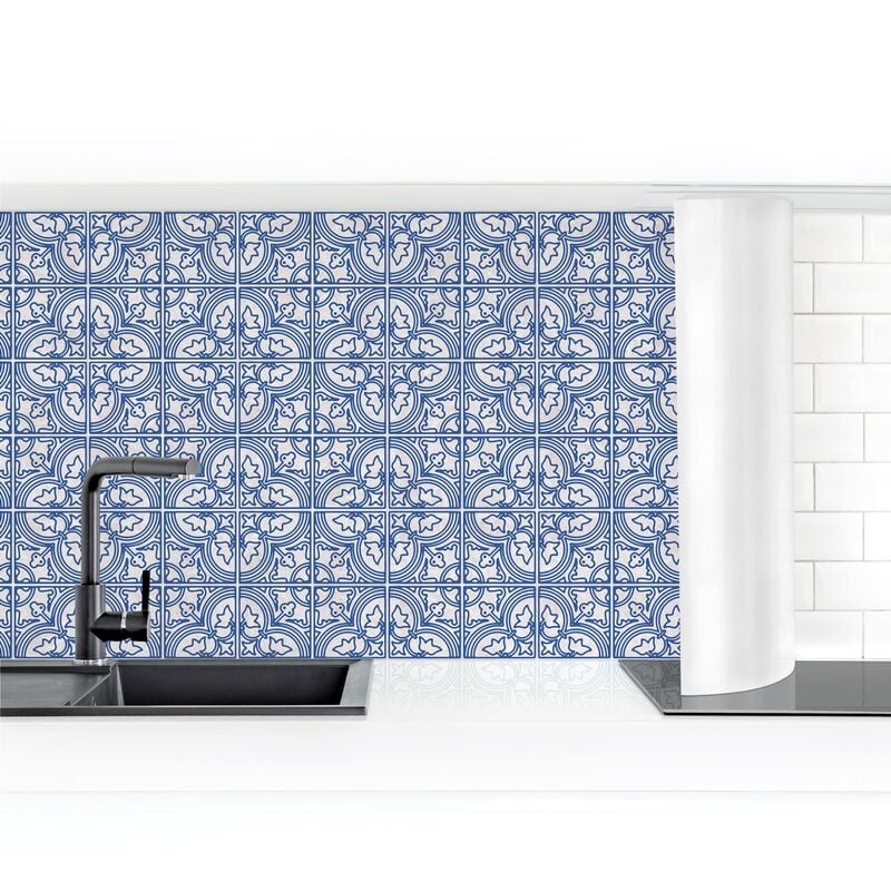 

Revestimiento pared cocina - Tile Pattern Faro Blue Dimensión LxA: 90cm x 200cm Material: Premium