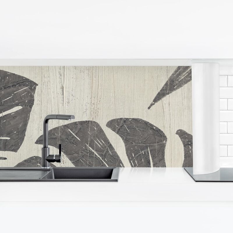 

Revestimiento pared cocina - Tribal Palms II Dimensión LxA: 90cm x 315cm Material: Smart