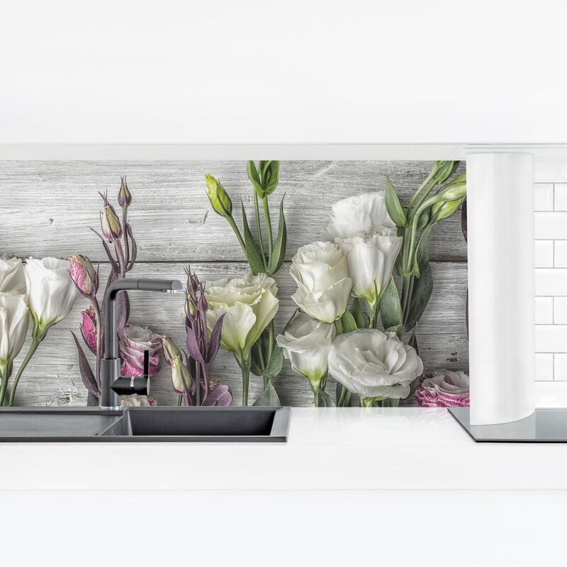 

Revestimiento pared cocina - Tulip Rose Shabby Wood Look Dimensión LxA: 80cm x 280cm Material: Magnético