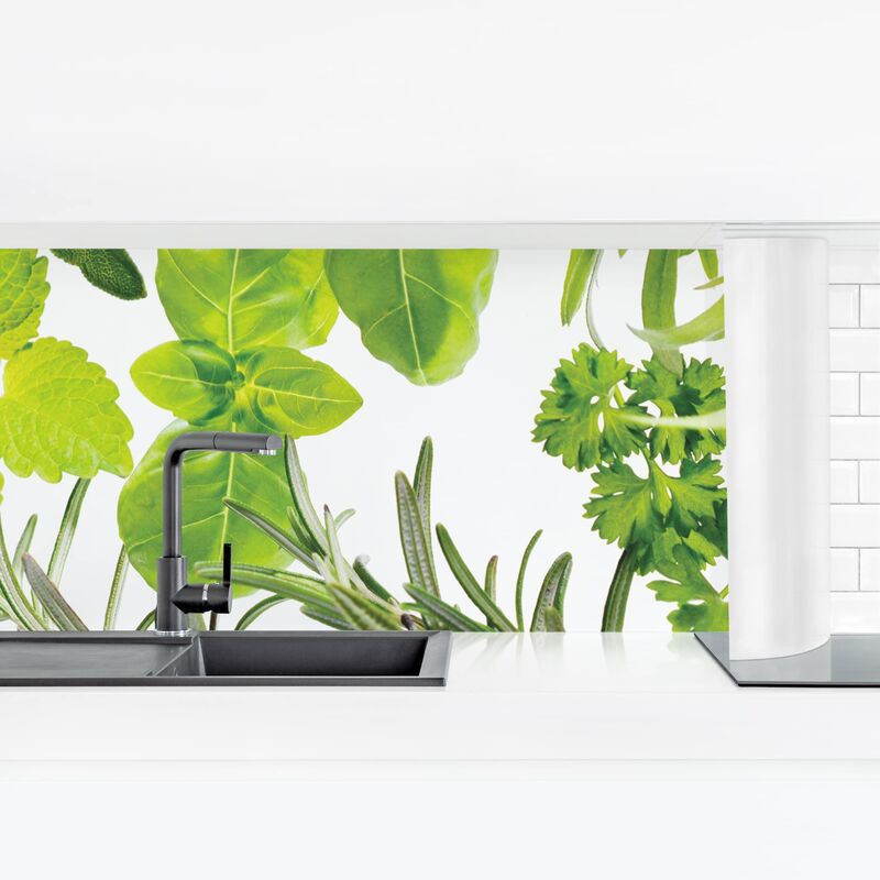 

Revestimiento pared cocina - Various Herbs Dimensión LxA: 40cm x 140cm Material: Magnético