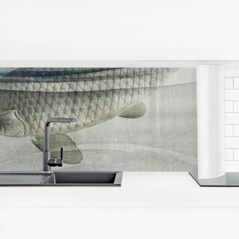 

Revestimiento pared cocina - Vintage Illustration Asian Fish III Dimensión LxA: 40cm x 140cm Material: Magnético