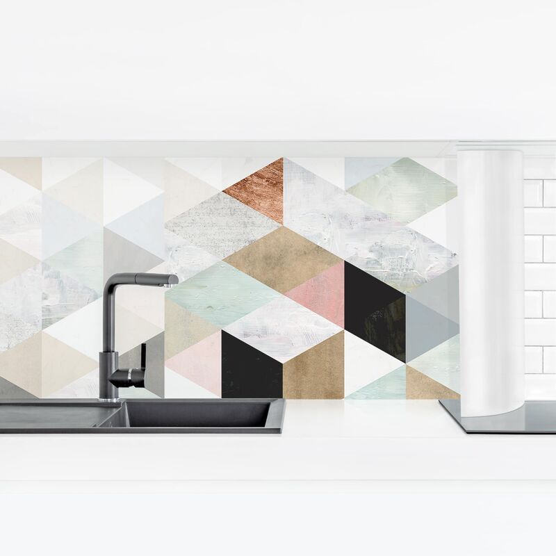 

Bilderwelten - Revestimiento pared cocina - Watercolor Mosaic II Dimensión LxA: 40cm x 140cm Material: Smart
