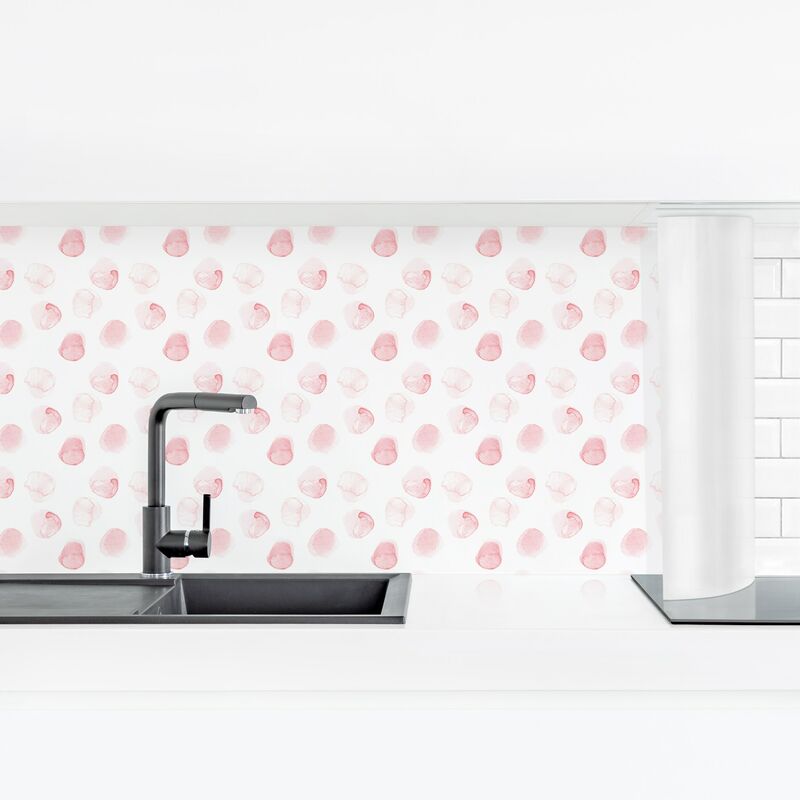 

Bilderwelten - Revestimiento pared cocina - Watercolor Points Rosa Dimensión LxA: 60cm x 210cm Material: Premium