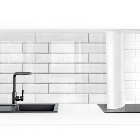 Revestimiento pared cocina - White Ceramic Tiles Dimensión LxA: 80cm x 350cm Material: Magnético