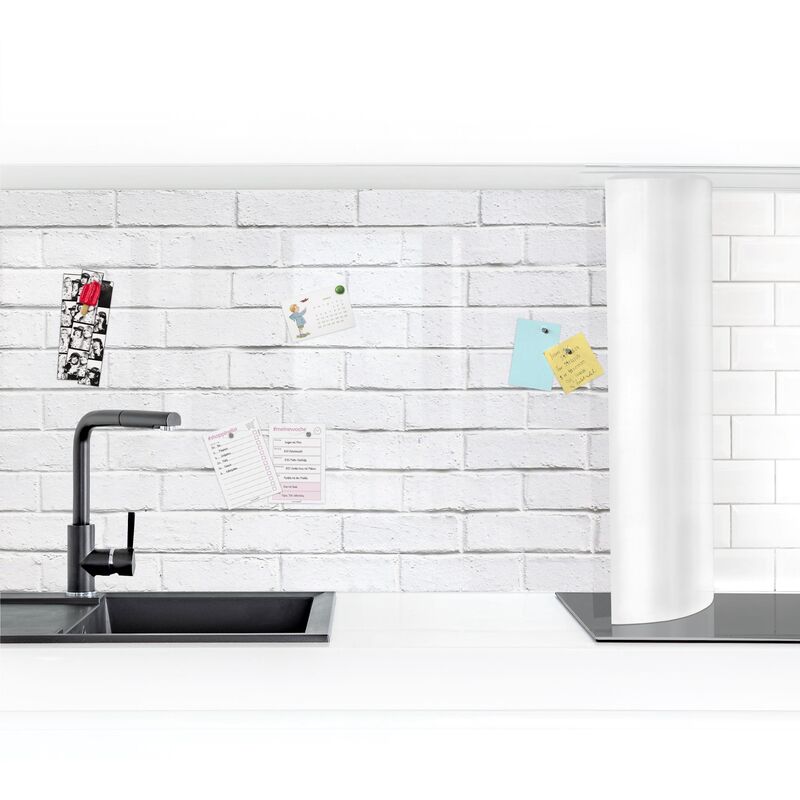 

Bilderwelten - Revestimiento pared cocina - White Stone Wall Dimensión LxA: 60cm x 200cm Material: Magnético