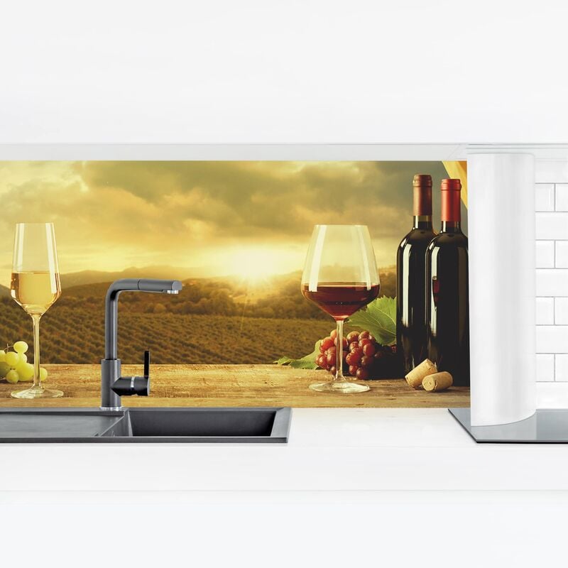 

Revestimiento pared cocina - Wine With A View Dimensión LxA: 40cm x 140cm Material: Premium