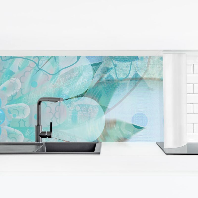 

Revestimiento pared cocina - Winter Flowers Dimensión LxA: 90cm x 315cm Material: Premium