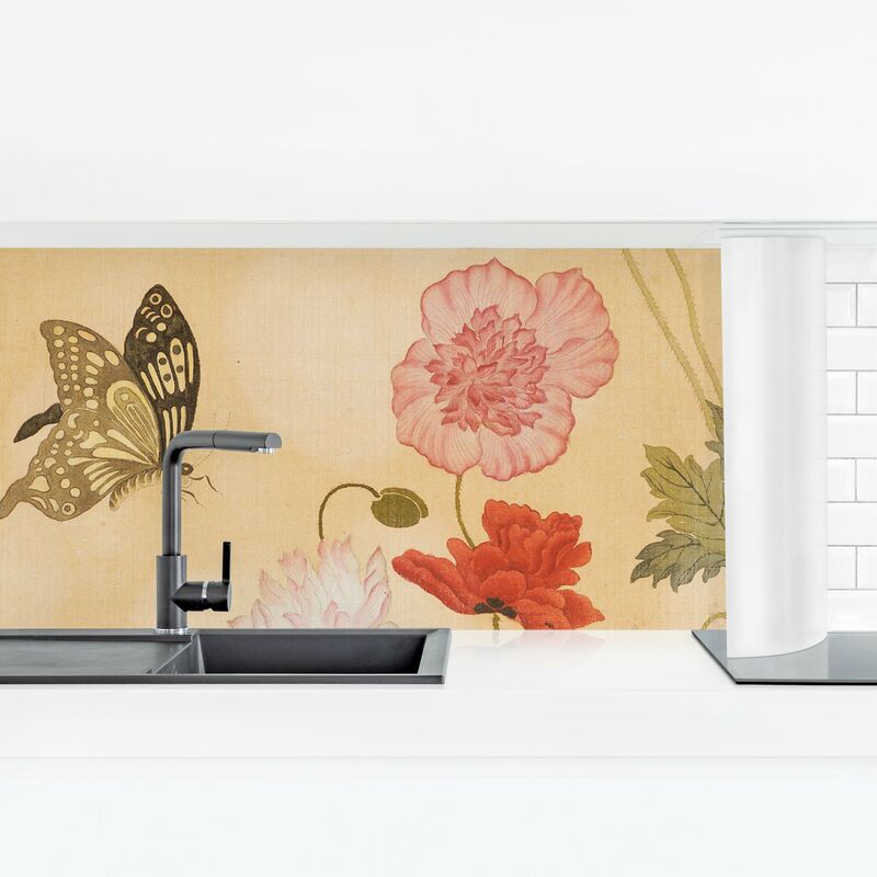 

Revestimiento pared cocina - Yuanyu Ma - Poppies And Butterflies Dimensión LxA: 70cm x 245cm Material: Smart