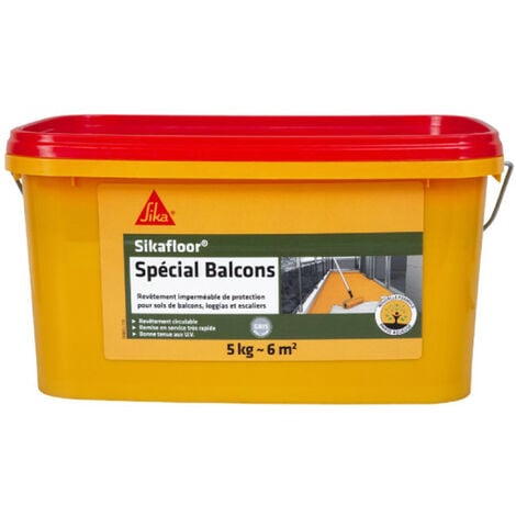 Revêtement acrylique imperméable - SIKA Sikafloor Spécial Balcon - Gris - 5kg