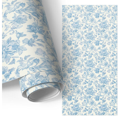 Revêtement adhésif - Films autoadhésifs - Application facile - pour portes - pour meubles Motif floral 65x130 cm