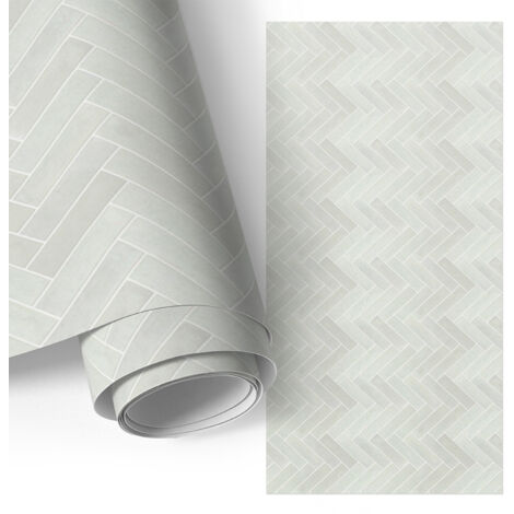 Revêtement adhésif - Films autoadhésifs - relooking meuble - pour table - entretien facile Chevrons clairs 75x150 cm