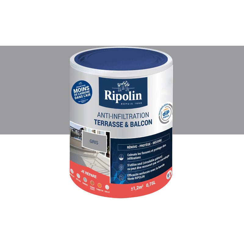 Revêtement Anti-Infiltration Terrasse et Balcon - 0,75L - Gris Ripolin