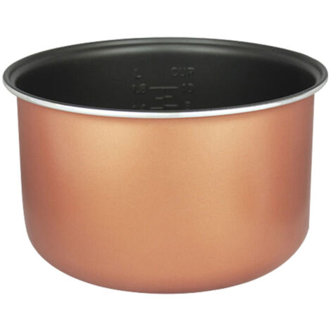 Revêtement antiadhésif en alliage d'aluminium épais pour cuiseur à riz 2L/3L/4L/5L, motif nid d'abeille. Accessoire de rechange pour cuiseur à riz. Couleur : marron.