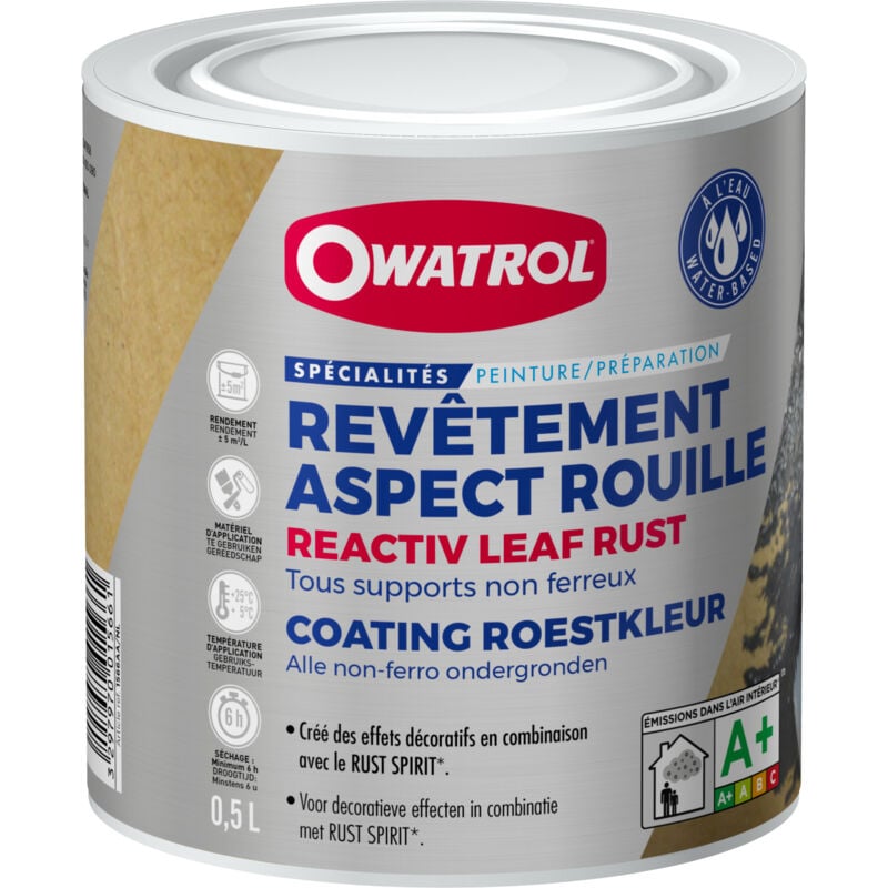 Revêtement aspect rouille Owatrol REACTIV LEAF RUST 2.5 litres