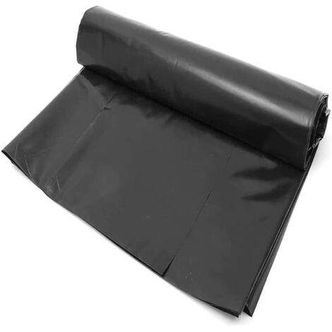 Revêtement de Bassin à Poissons Noir Robuste et imperméable pour Petits étangs, fontaines Jardin Cascades (19,7 x 19,7 Pieds) - 6x6m(19.7x19.7ft)