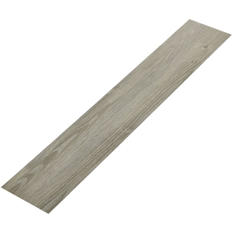 Revêtement de sol adhésif lames laminées pvc vinyle effet naturel compatible au plancher chauffant 7 pièces 0,975 m² chêne clair mat