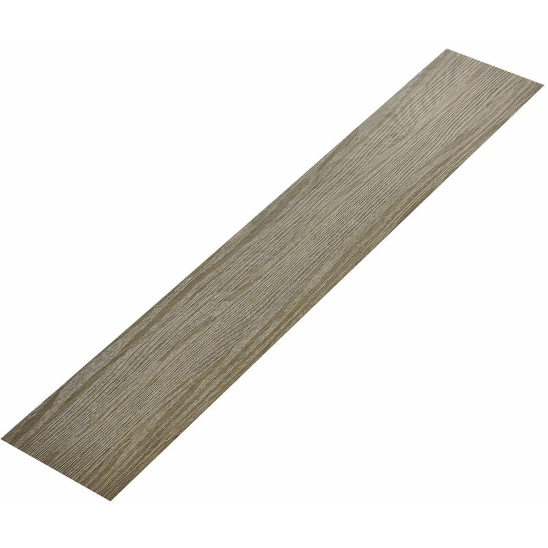 Revêtement de sol adhésif lames laminées pvc vinyle effet naturel compatible au plancher chauffant 7 pièces 0,975 m² chêne clair mat surface texturée