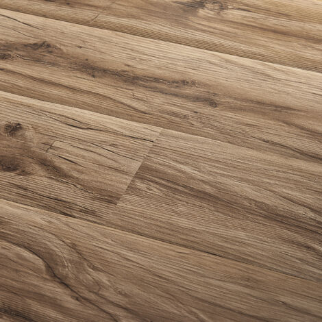 Revêtement de sol adhésif PVC vinyle 7 lames 0,975 m² – Chêne nordique – Compatible systèmes de plancher chauffant – Pose rapide – Neu.Holz