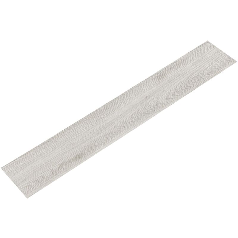 Revêtement de sol adhésif valona pvc vinyle 7 pièces 0,975 m² blanc chêne blanchi