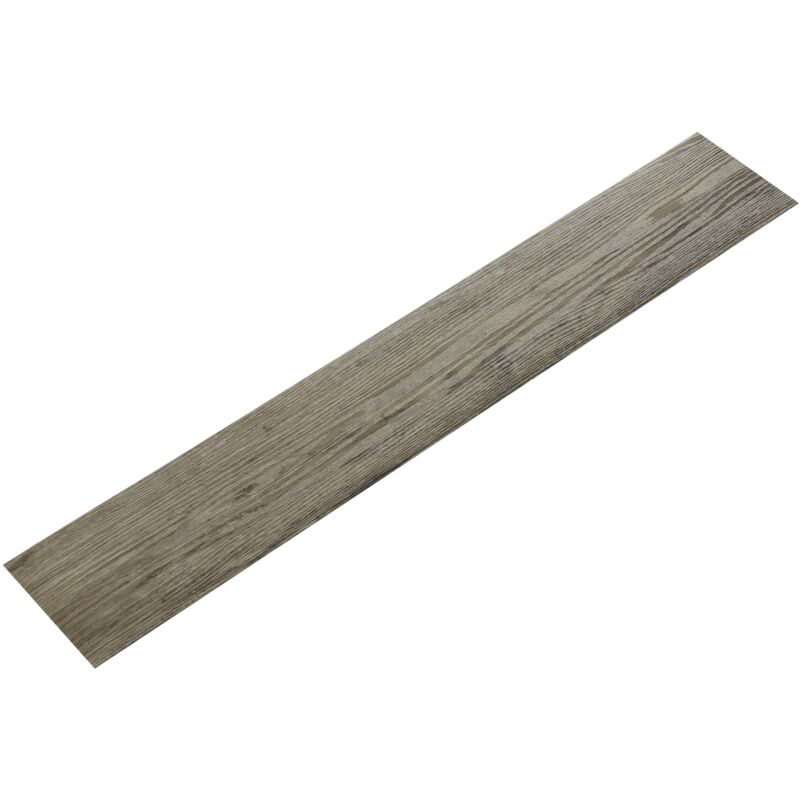 Revêtement de sol adhésif valona pvc vinyle 7 pièces 0,975 m² gris accent chêne grisé