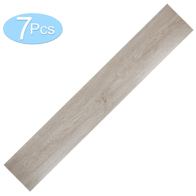 Revêtement de sol en pvc autocollant - Environ 2 m² - 14 dalles de sol en vinyle antidérapant et imperméable - 91,5 x 15,2 cm - Pour chauffage au sol