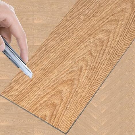 Revêtement de Sol PVC Auto-adhésif 18pcs de 91,44cm x 15,24cm x 2mm, Type 1801-22 (2,51 m²) NAIZY
