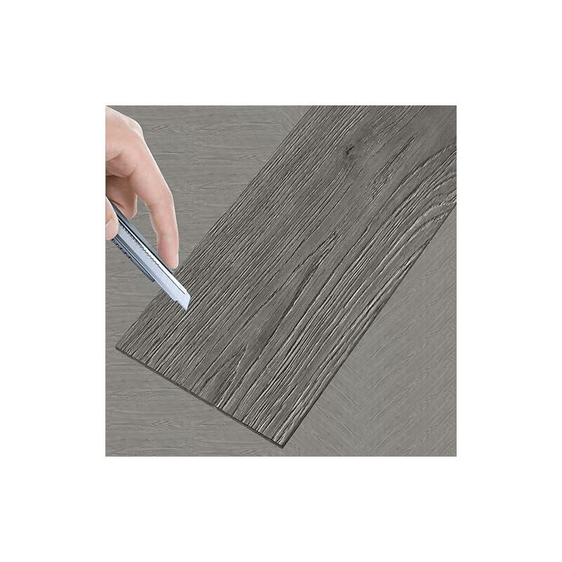 Revêtement de Sol pvc Auto-adhésif 36pcs de 91,44cm x 15,24cm x 2mm, Type 1817-9 (5,02 m²) Naizy