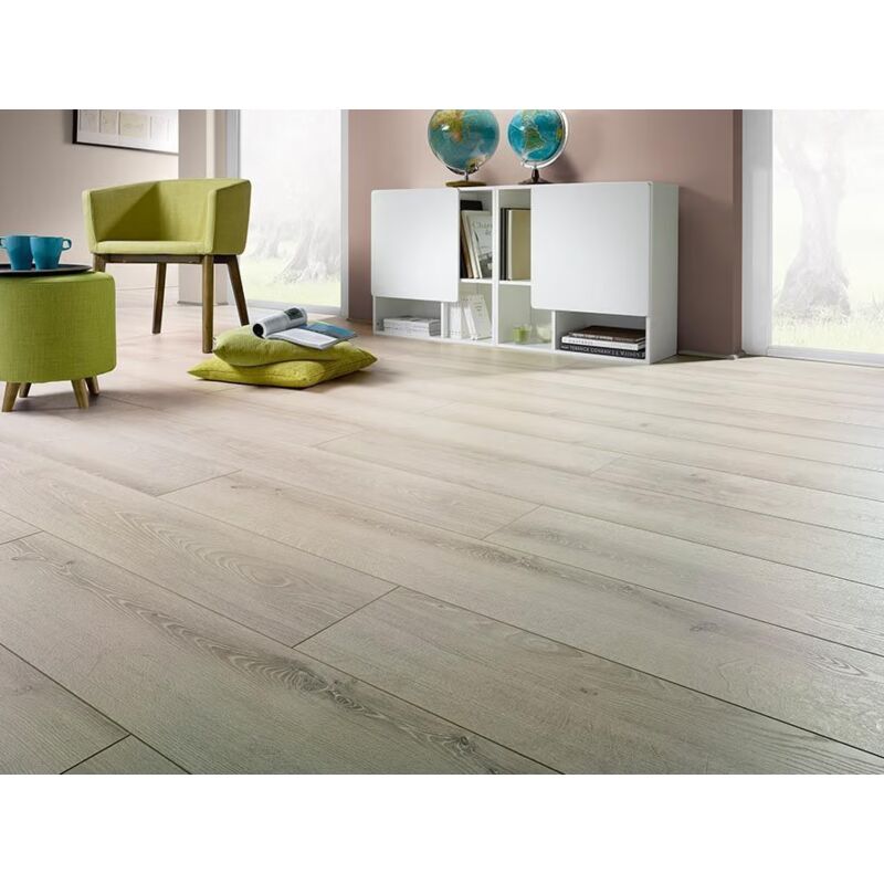 Ateliers 28 - Revêtement de sol stratifié Solclic 832 Lincoln 4 chanfreins 8 mm 128,6x19,2cm - inventiv