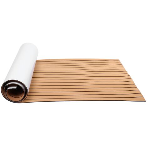 Revêtement de sol synthétique auto-adhésif en mousse EVA pour bateau marin 90x240cm (Or/Noir)