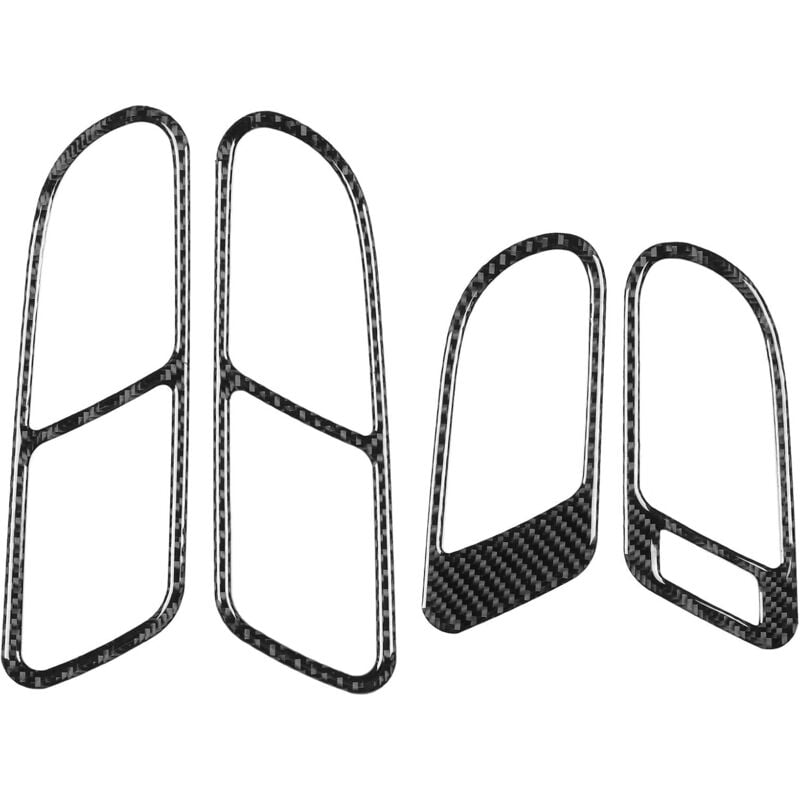 Revêtement décoratif en fibre de carbone sur le cadre de la poignée de porte intérieure et la garniture de traction intérieure