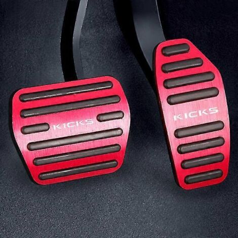 Revêtement des pédales d'accélérateur, de frein et d'essence pour Nissan Kicks P15 (2016-2022) - Accessoires Pédales Rouge