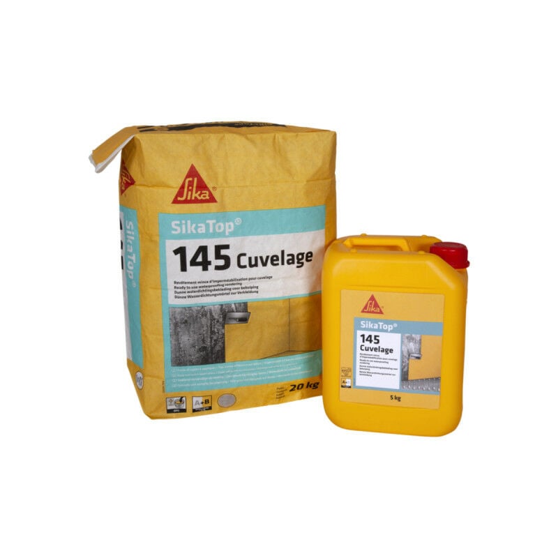 Revêtement d'imperméabilisation Sika Sika top 145 Cuvelage - Gris - 25kg