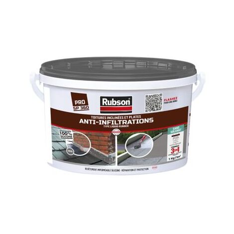 RUBSON STOP FUITE REVET.ETANCH.1KG GRI (Vendu par 1)