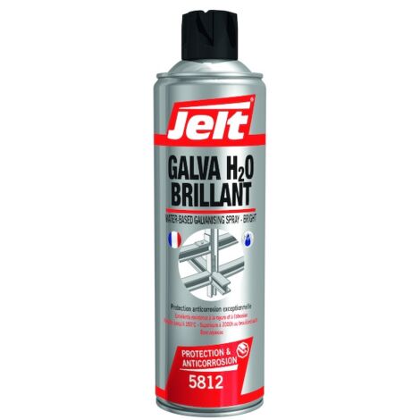 Revêtement galvanisant GALVA H2O brillant - aérosol - 650 ml brut / 500 ml net - JELT